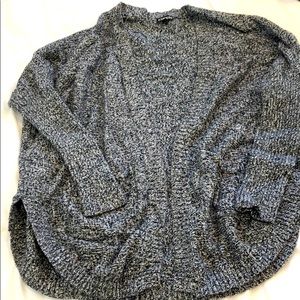 Express | Black and White Oversized Knit Cardigan